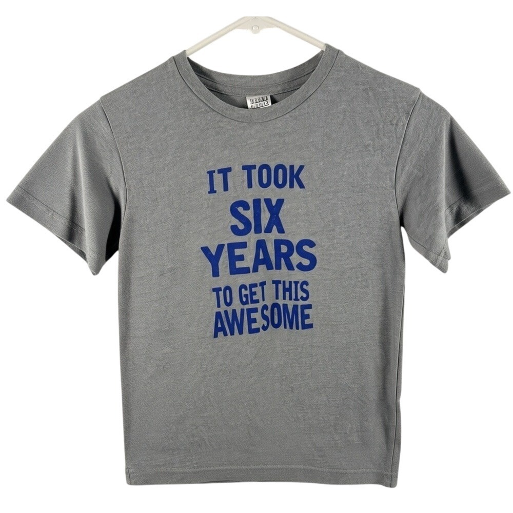 Urban Smalls 6th Birthday T-Shirt Gray It Took Six Years To Get This Awesome 8Y